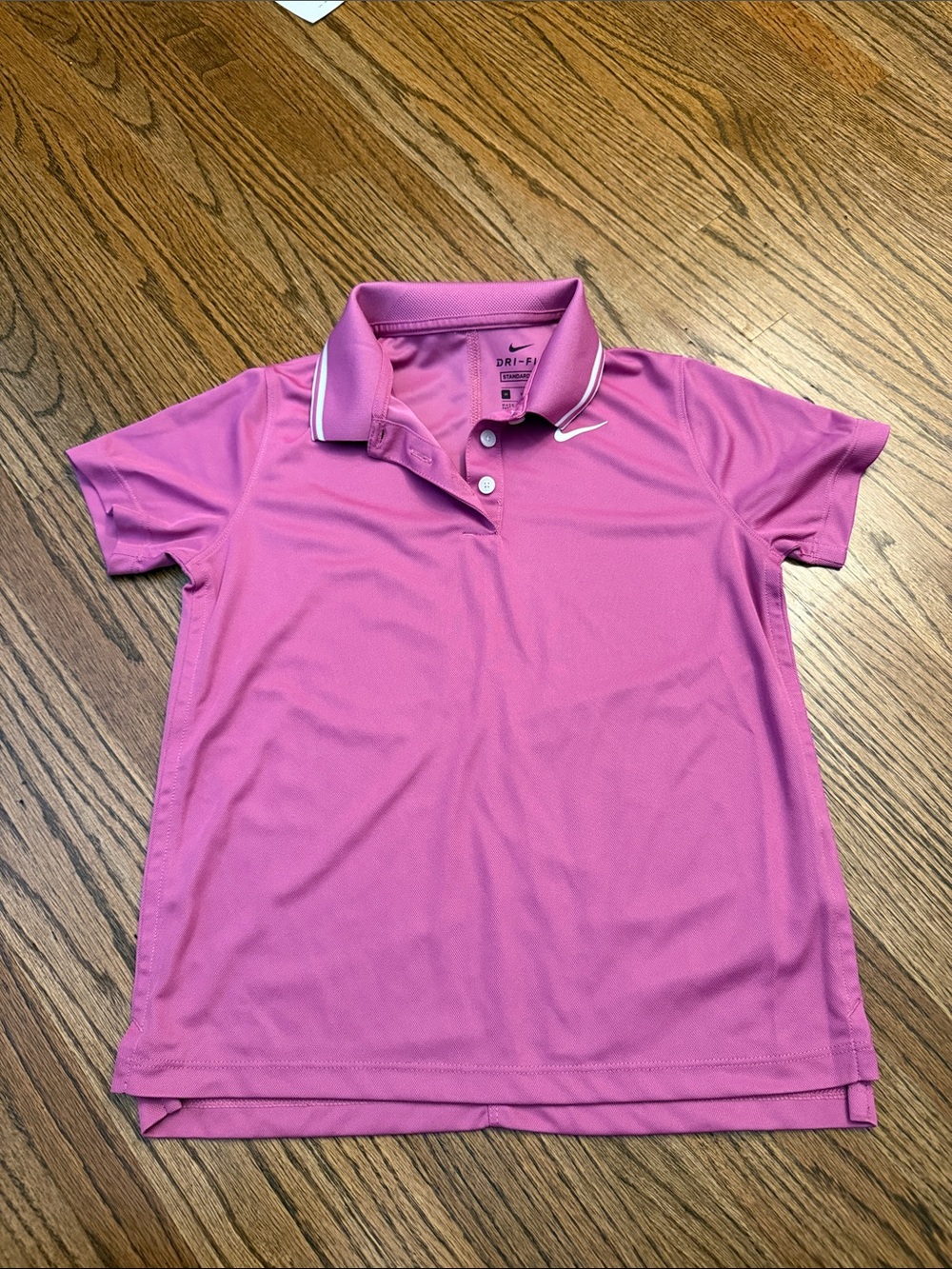 Girls Nike Pink Dri-FIT Golf Polo